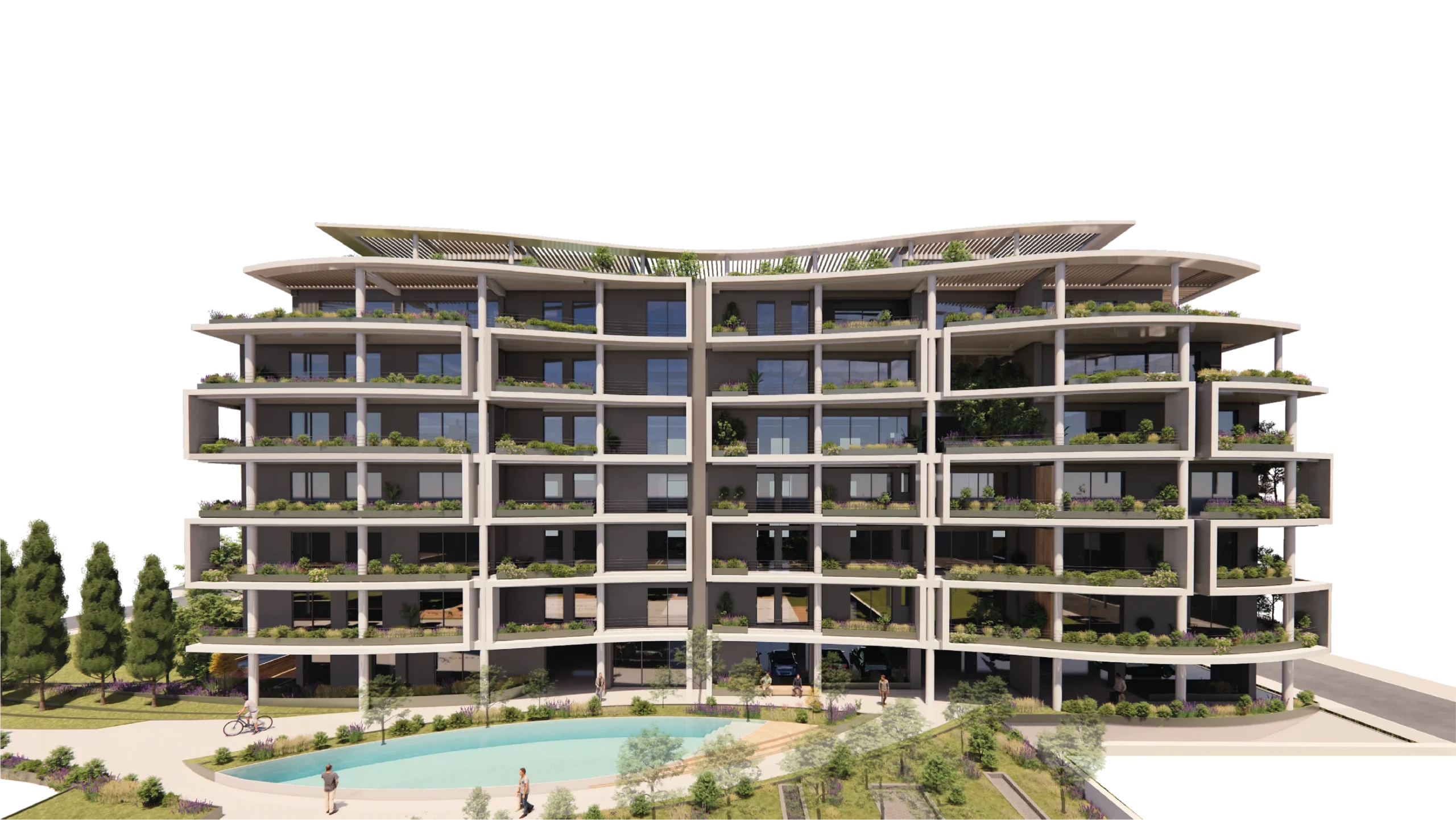Front elevation of the Platonos building at Platonos Gardens
